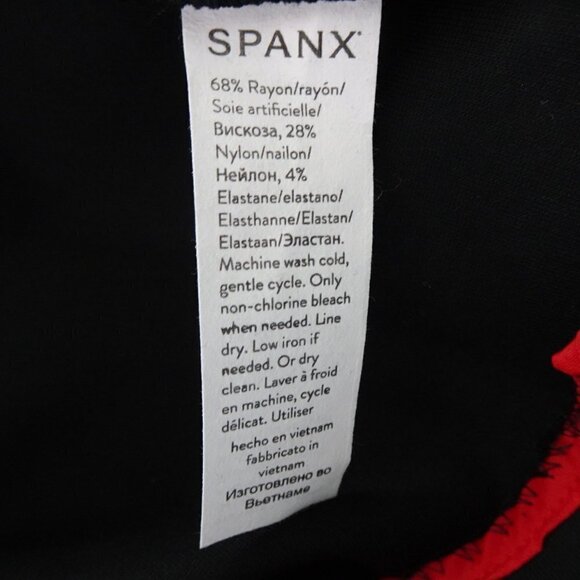 Spanx Perfect Fit & Flare Dress Women's Size L Black Stretch - Picture 8 of 10